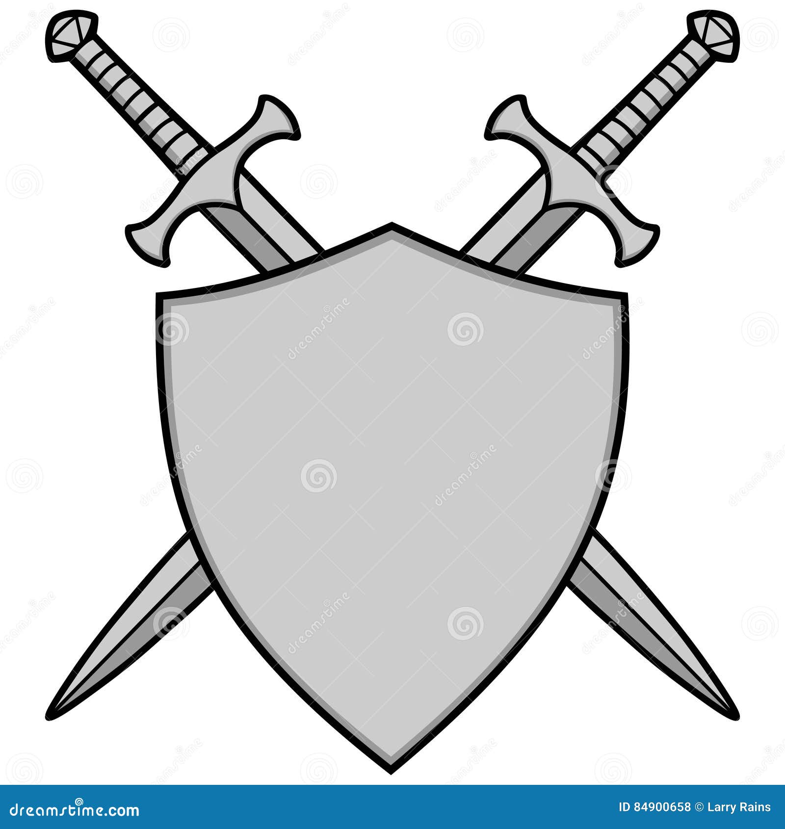 Two crossed swords icon gray monochrome Royalty Free Vector