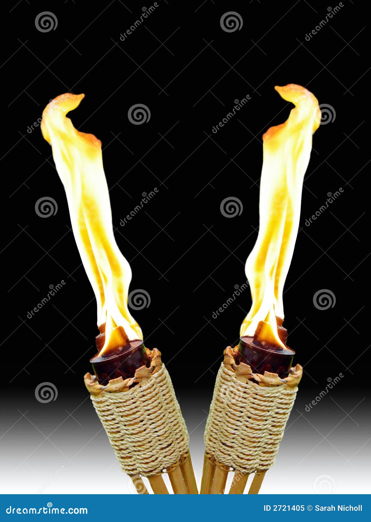Crossed Tiki Torches stock image. Image of decoration 2721405