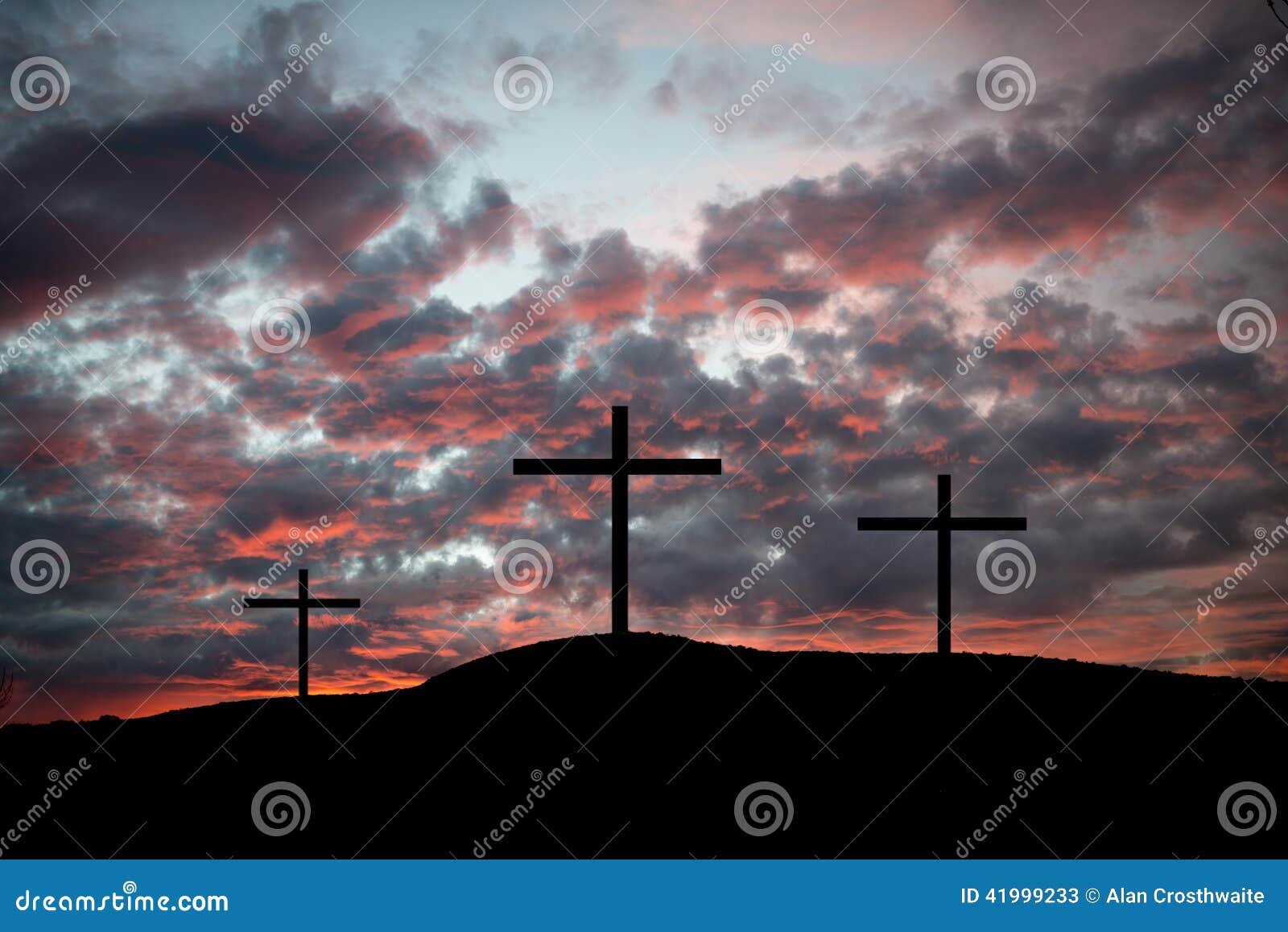 crosses on a hilltop
