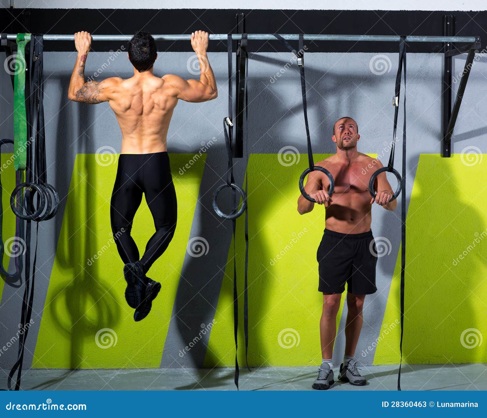 Gymnastics ring pull ups hi-res stock photography and images - Alamy
