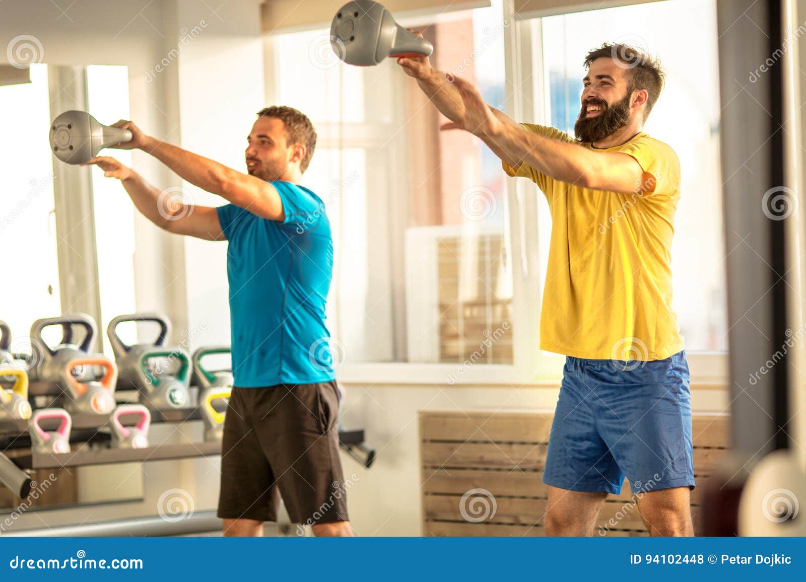 Crossfit Kettlebell Training in Gym Stock Photo Image of strong, male