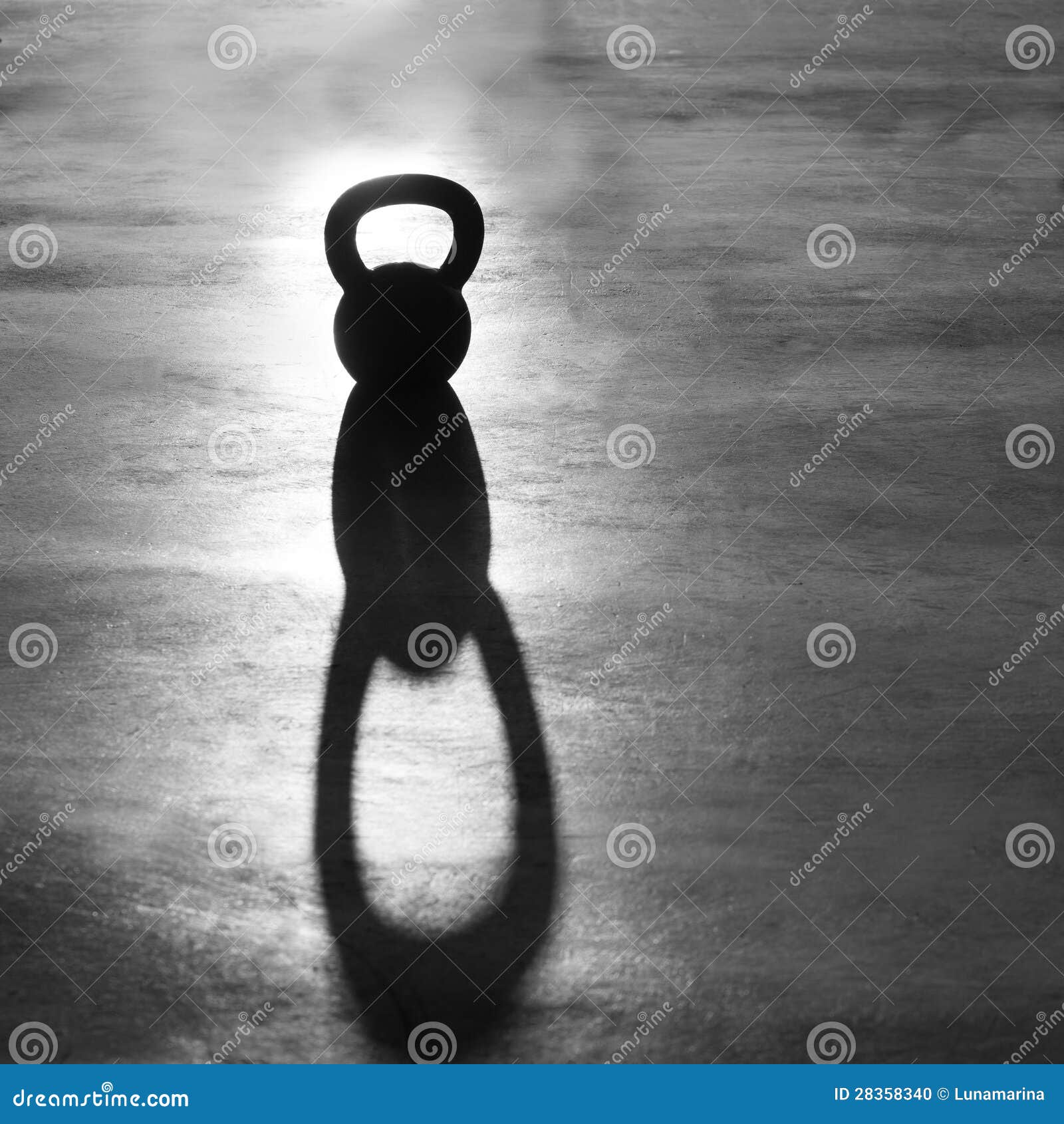 Crossfit Kettlebell Weight Backlight and Shadow Stock Photo Image of