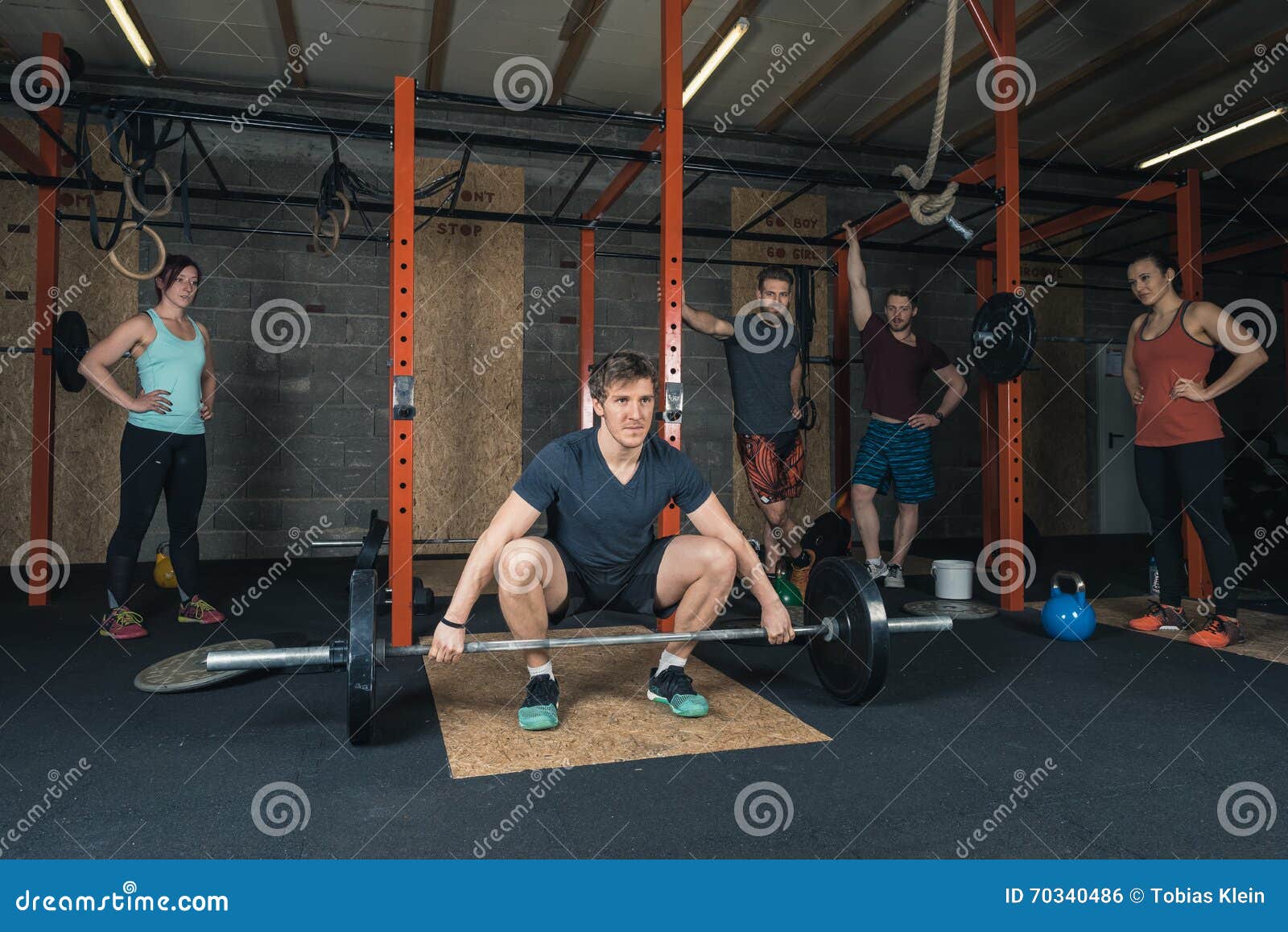 Crossfit Trainer Group stock photo. Image of fast, team 70340486