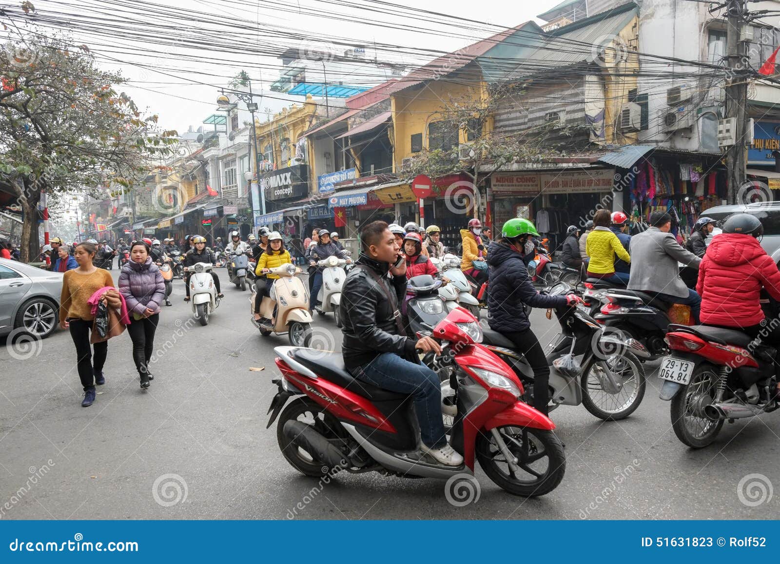 Crossing the Street in Hanoi