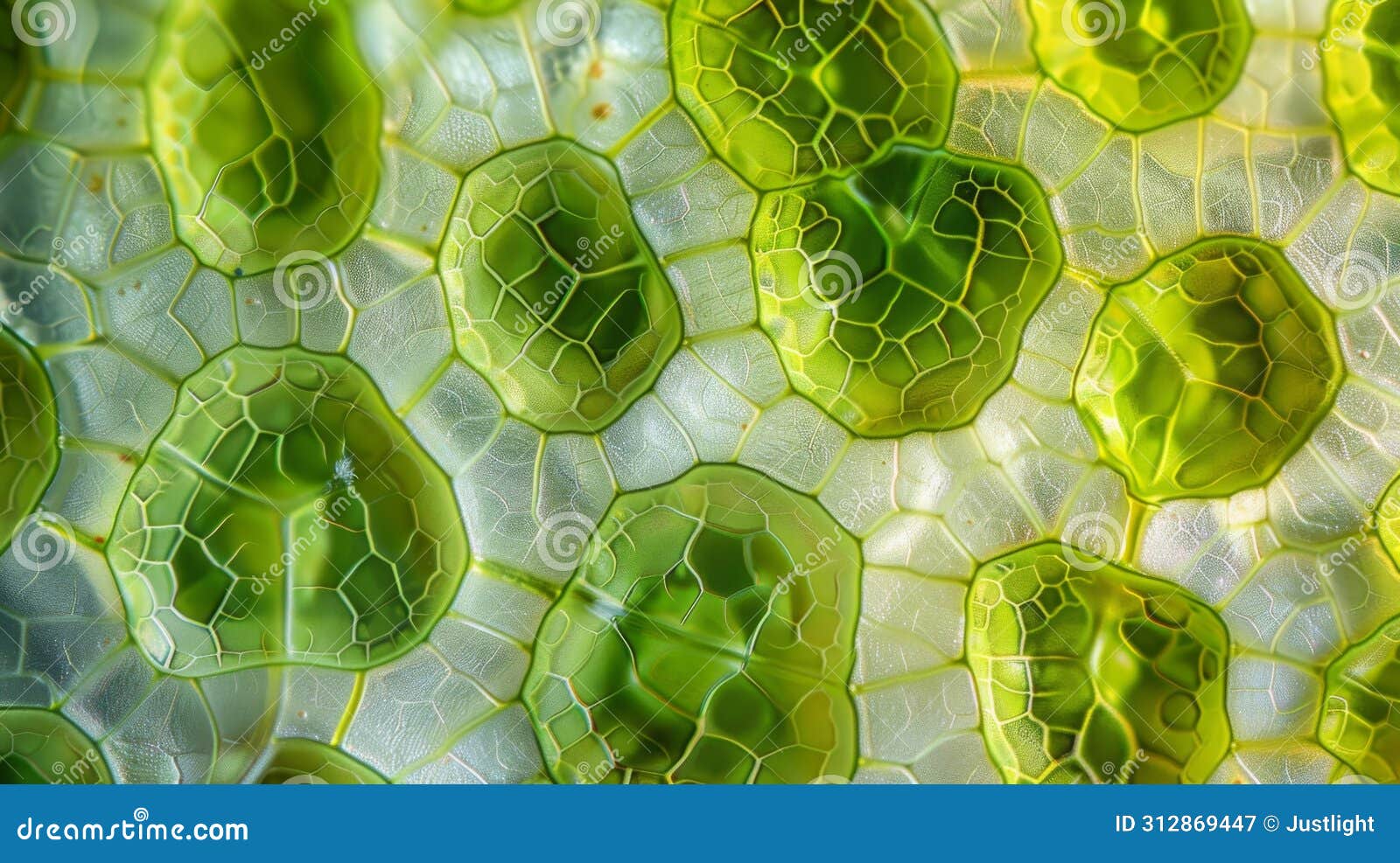 a crosssection of a plant leaf showcasing the distribution of chloroplasts throughout the mesophyll layer. .