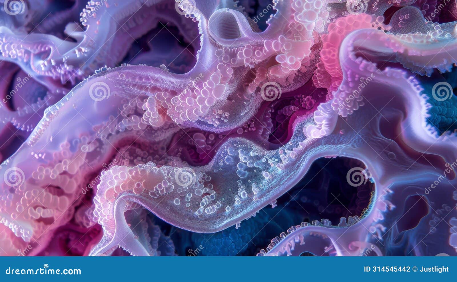 a crosssectional image of a water bears digestive system displaying the maze of stomach and intestines responsible for
