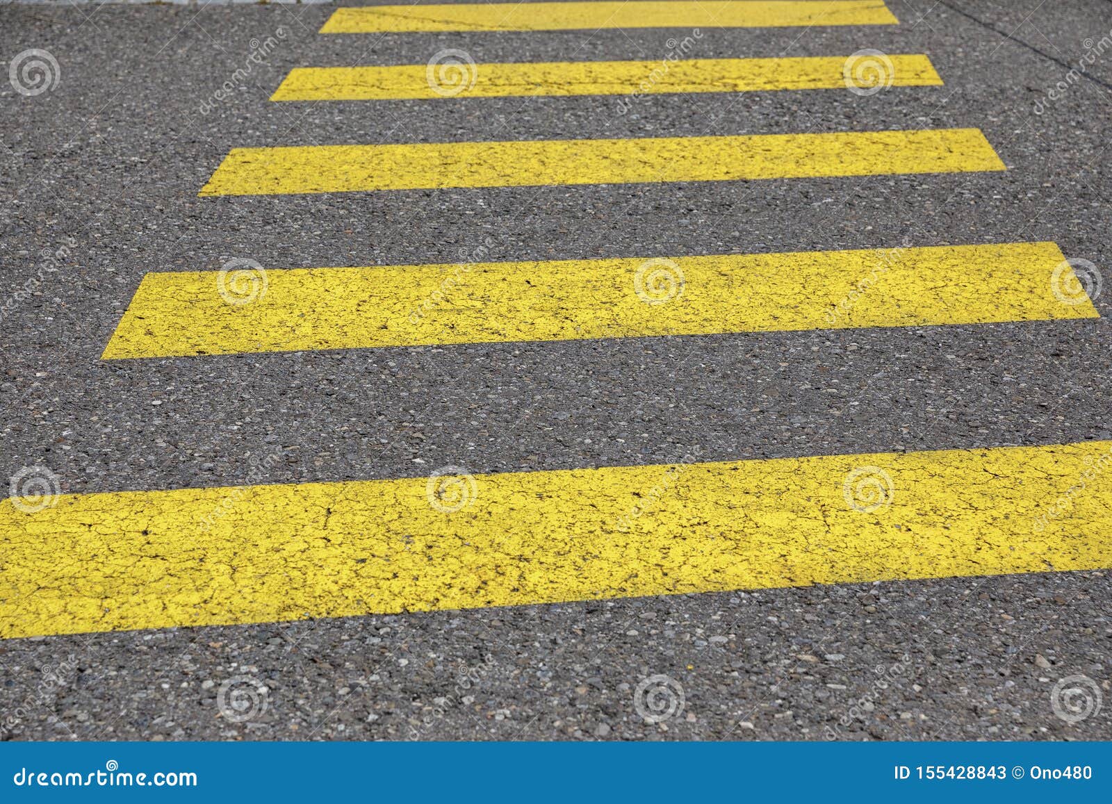 Crosswalk Yellow Lines On The Road. Zebra Yellow Pedestrian Crossing ...