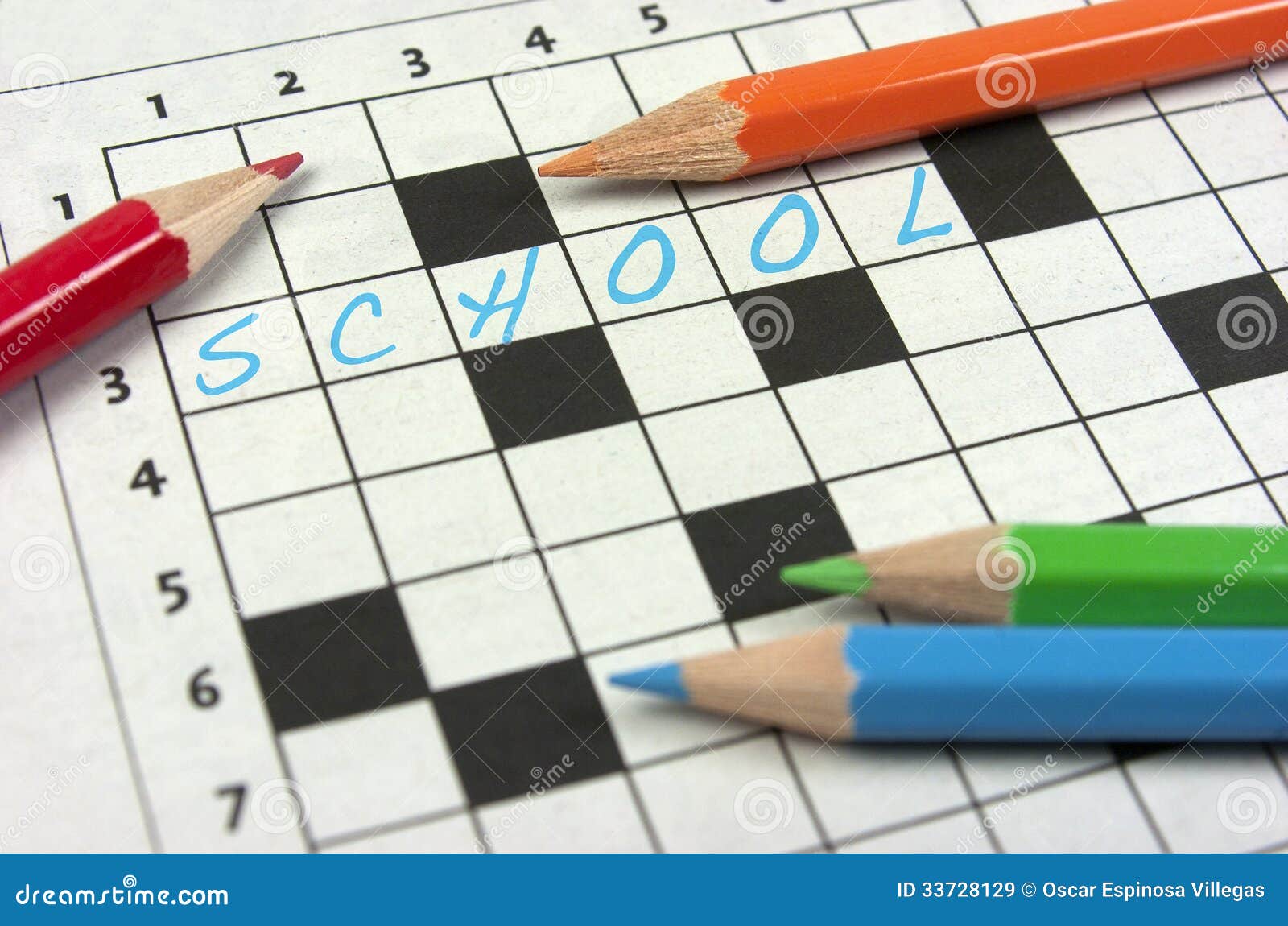Crossword. Back to school stock image. Image of back 33728129