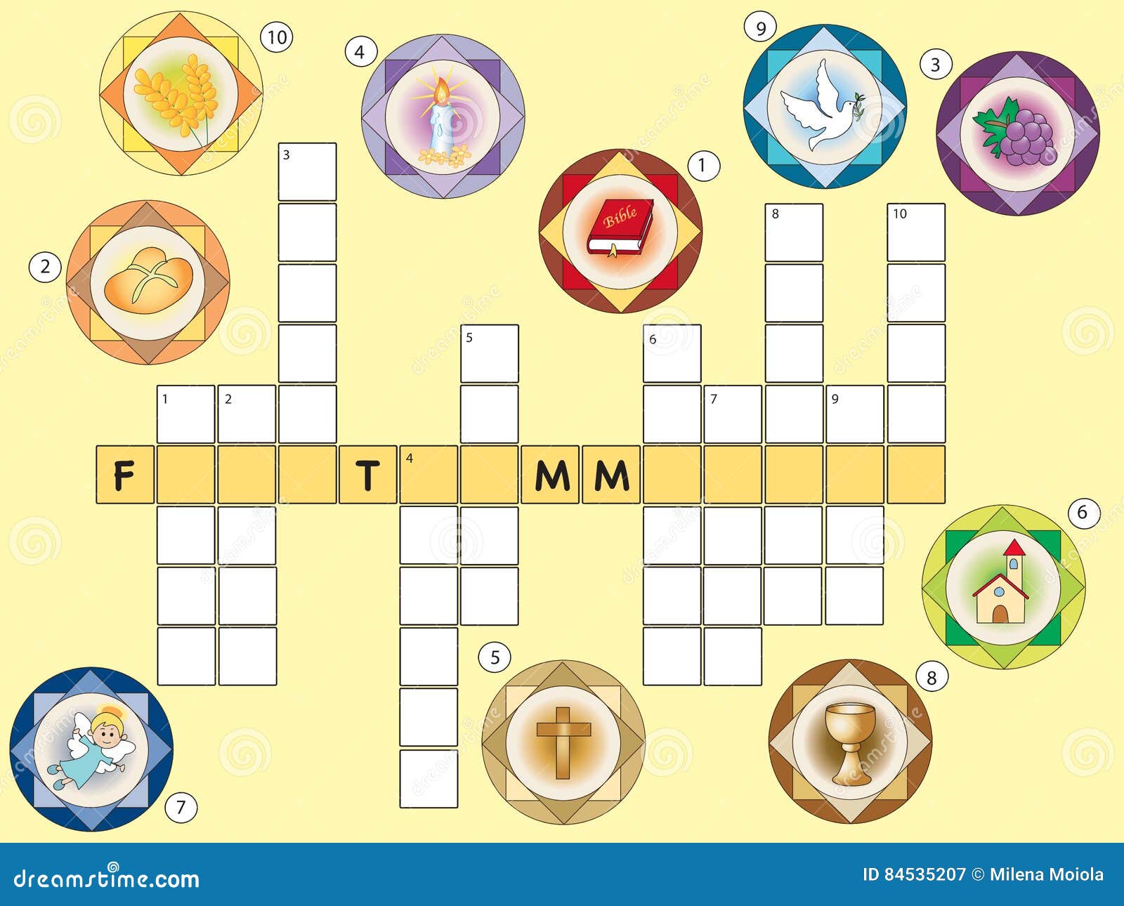 Crossword stock illustration. Illustration of religious 84535207