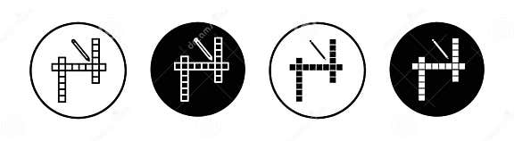 Crossword Flat Line Icon Set Crossword Thin Line Illustration Vector Crossword Flat Line Icon Set Crossword Thin Line Illustration Vector