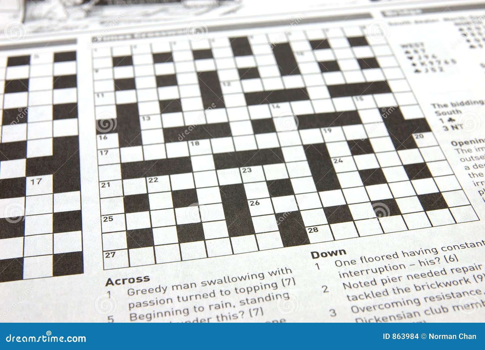 Crossword puzzle stock photo Image of vocabulary hobby 863984