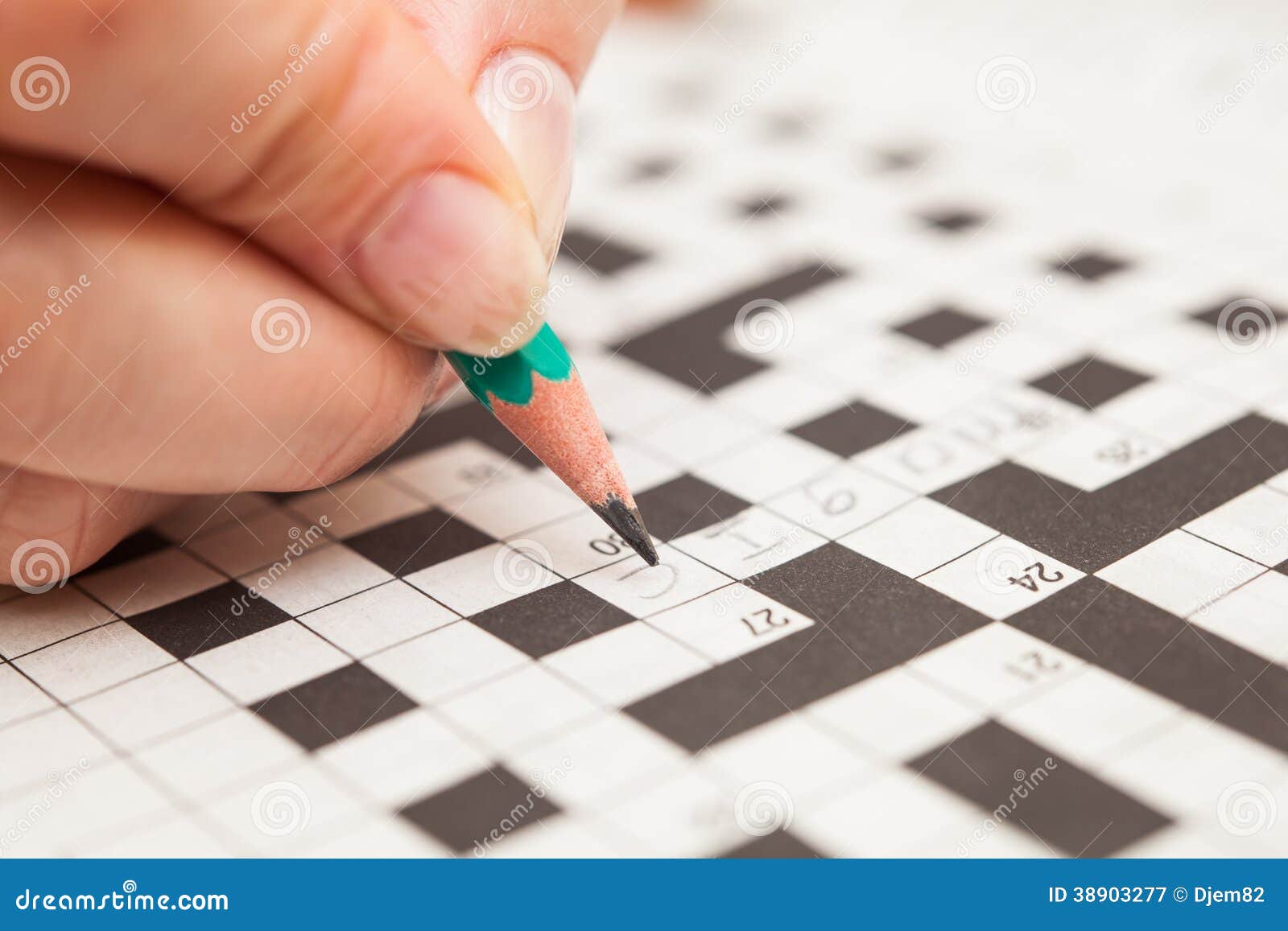 Crossword puzzle close up stock image Image of activity 38903277