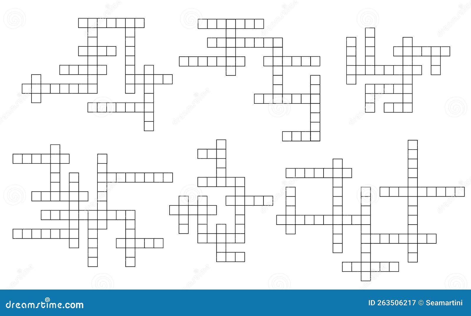 Crossword Puzzle Grid Template Blank Empty Boxes Stock Illustration Crossword Puzzle Grid Template Blank Empty Boxes Stock Illustration