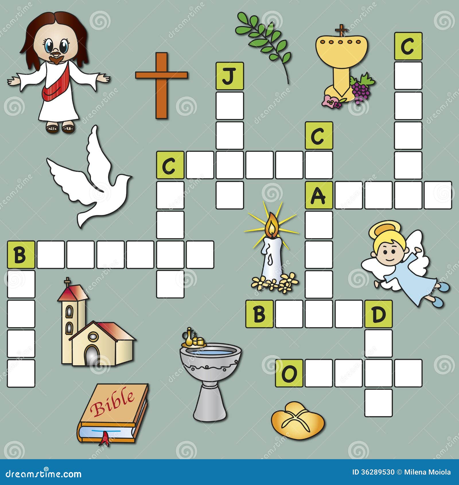 Crossword Religion Stock Photo Image 36289530