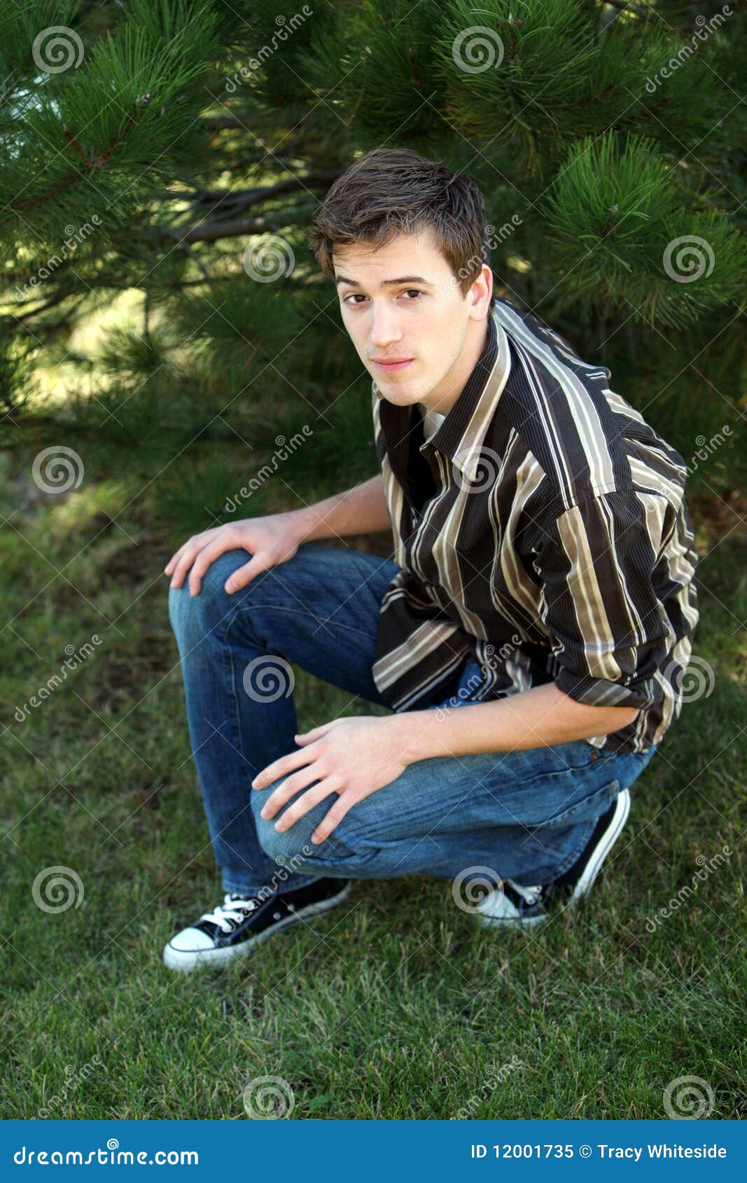 Crouching guy stock image. Image of face, real, caucasian - 12001735