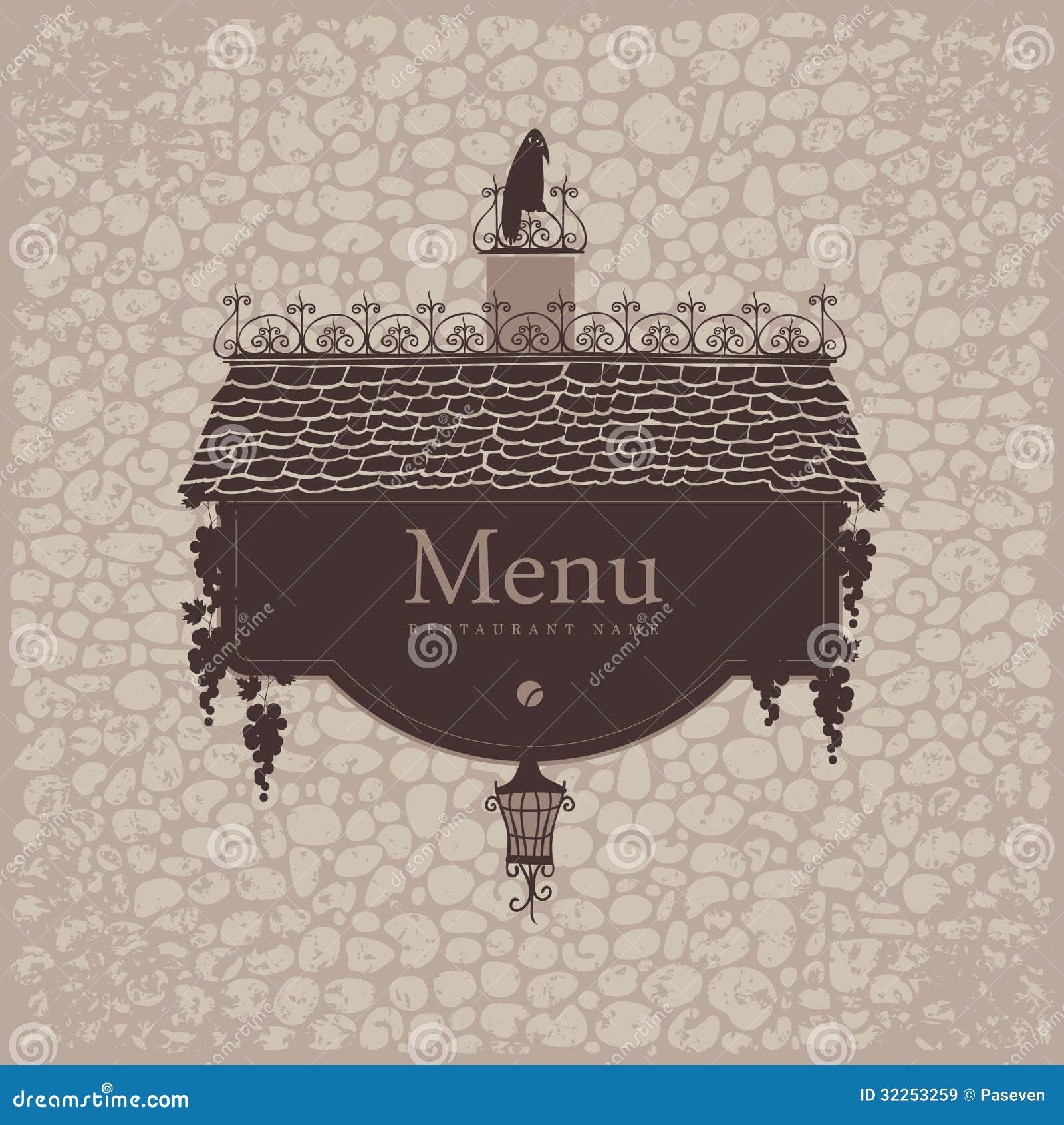 Crow menu stock vector. Illustration of menu, beverage 32253259