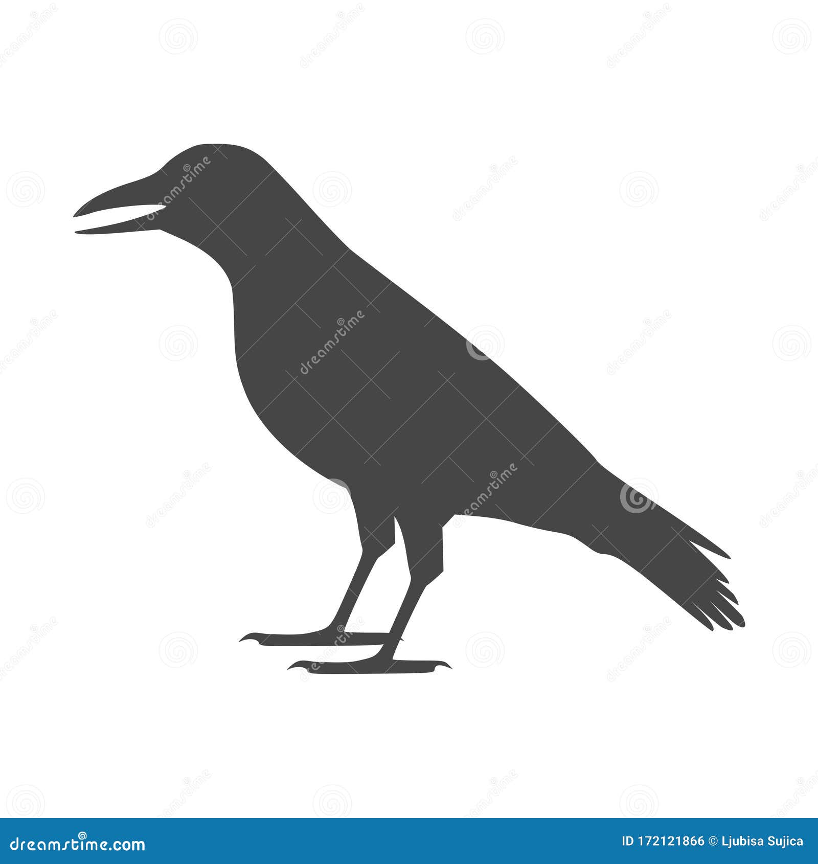 Crow Vector Illustration Design Crow Silhouette Stock Vector Illustration Of Pattern Icon 172121866