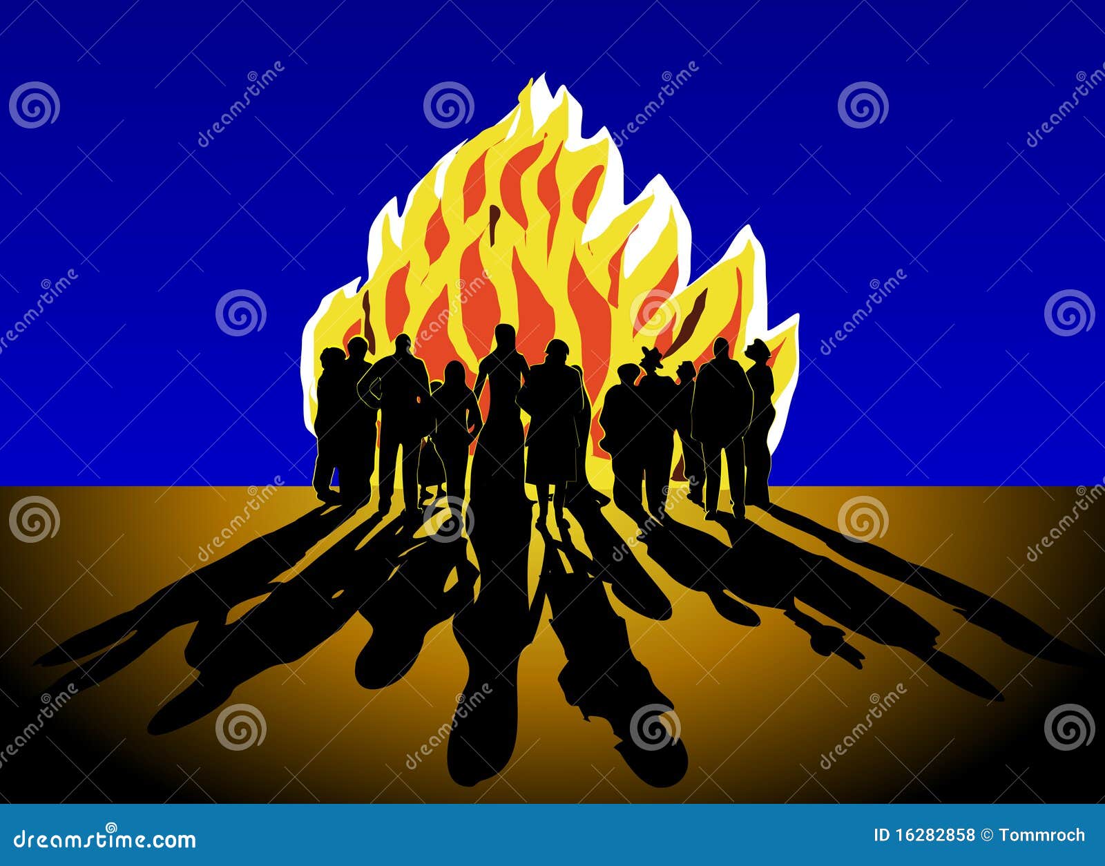 bonfire party clipart