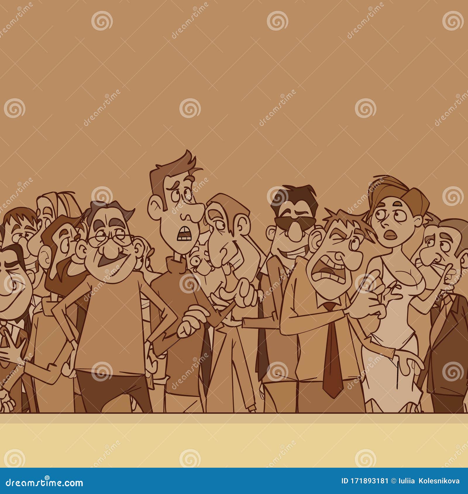 Crowd of Cartoon Emotional People Men and Women Standing in Front of the Stage Stock Vector - Illustration of people, party: 171893181 Crowd of Cartoon Emotional People Men and Women Standing in Front of the Stage Stock Vector - Illustration of people, party: 171893181