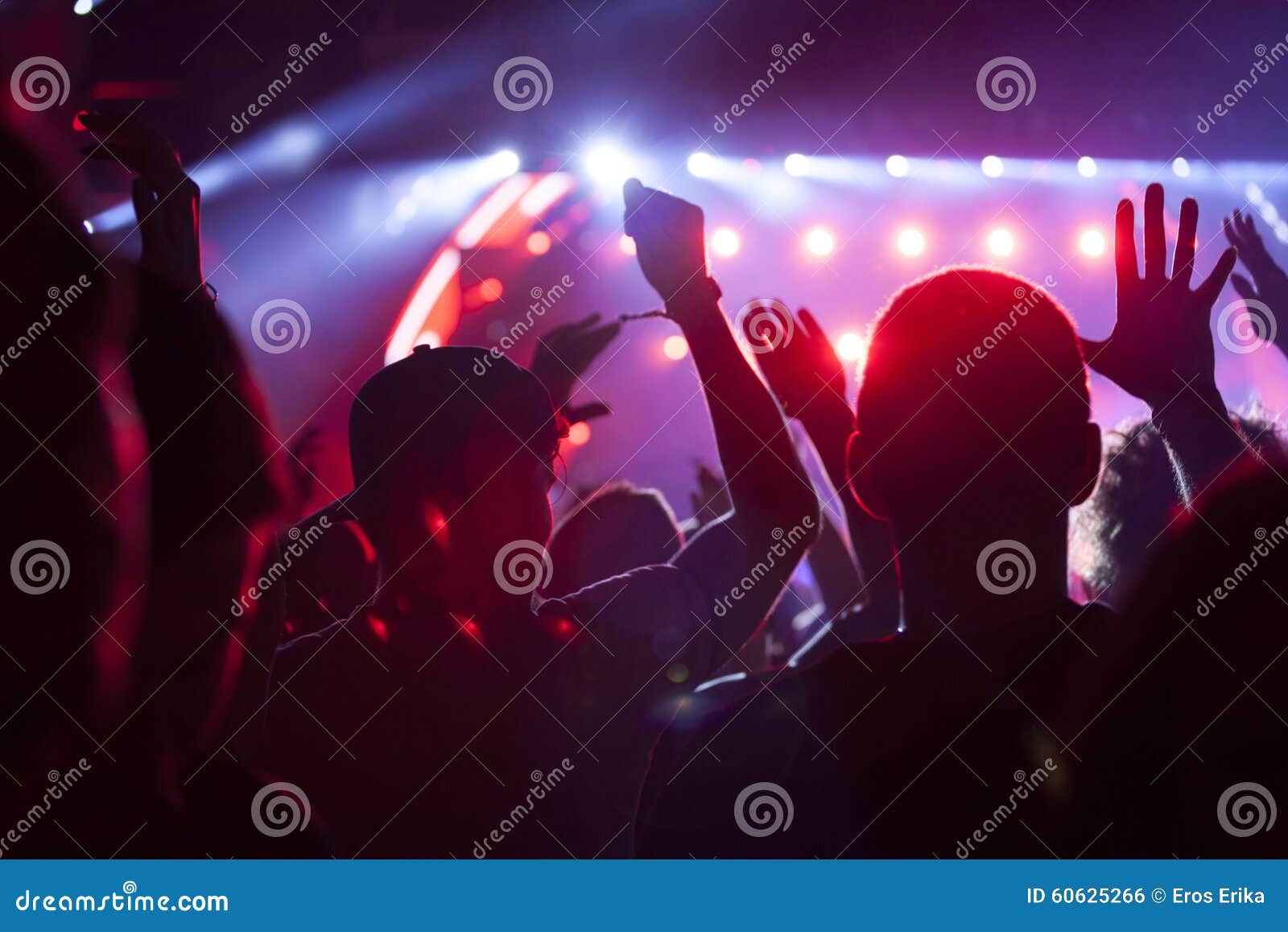 Crowd at concert stock photo. Image of silhouette, effects - 60625266