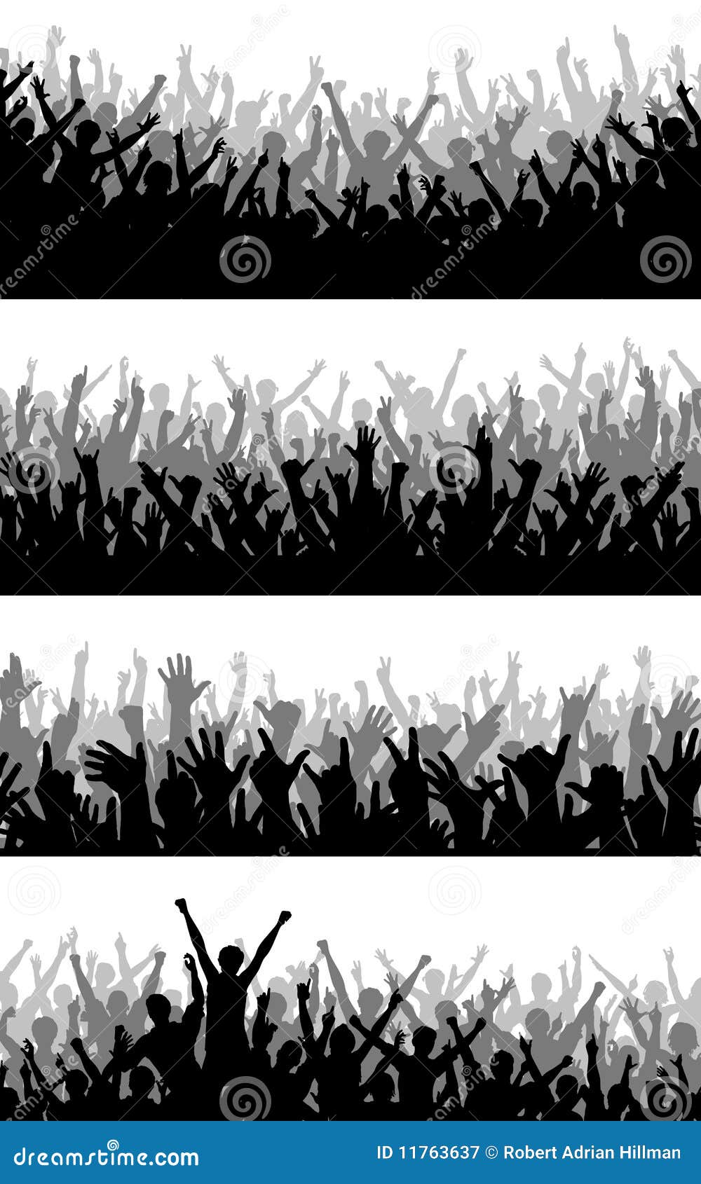 Crowd foregrounds stock vector. Illustration of element - 11763637