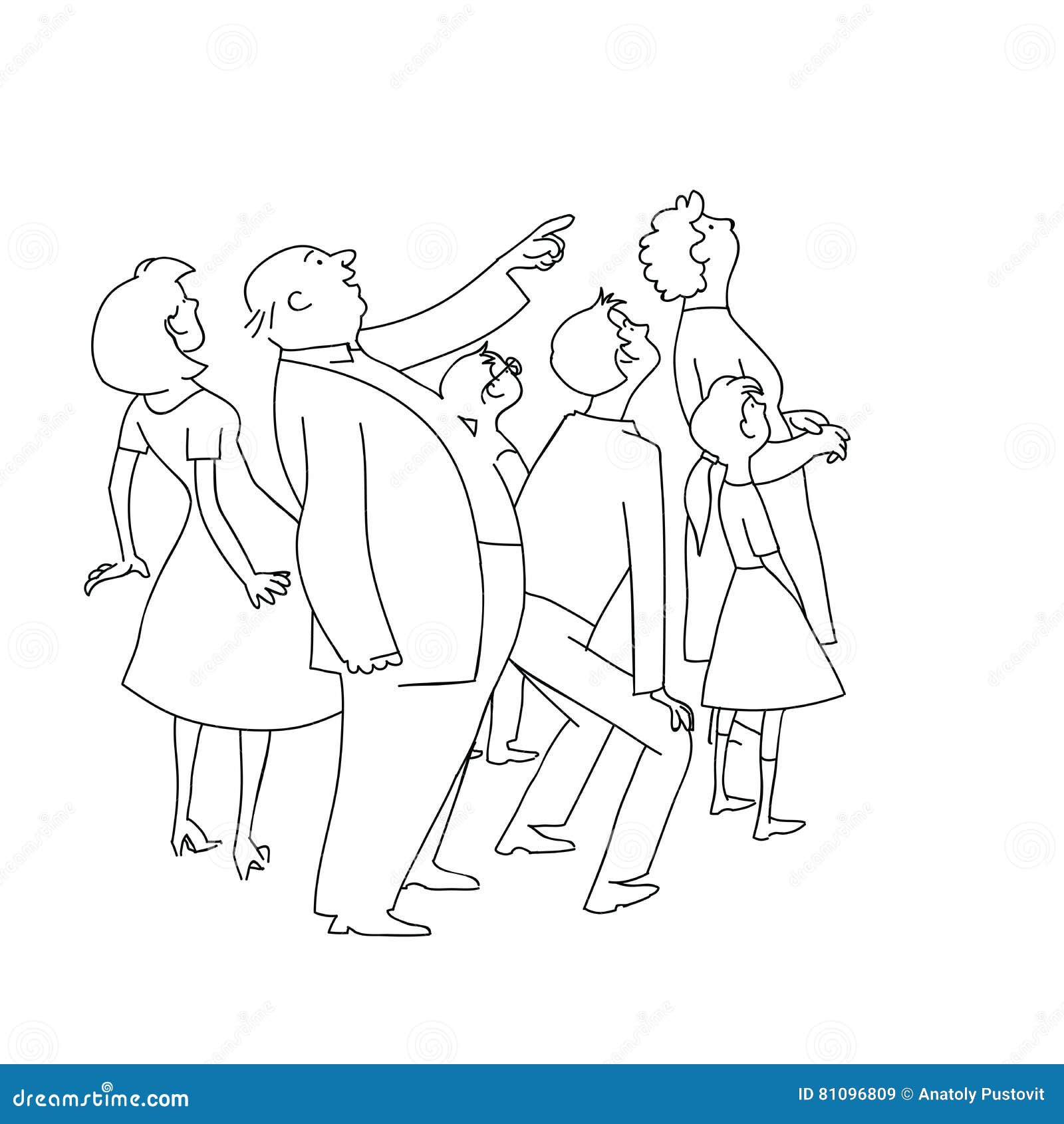 The Crowd Of Onlookers Watching Cartoon Vector | CartoonDealer.com ...