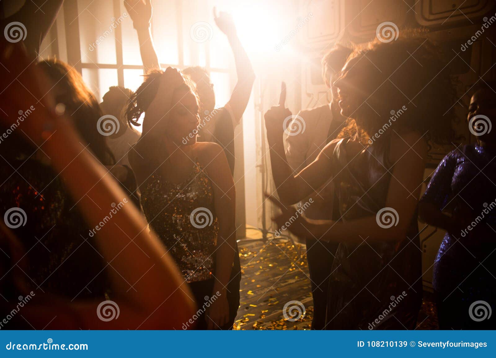 Crowd of People in Nightclub Stock Image - Image of celebrating, people ...