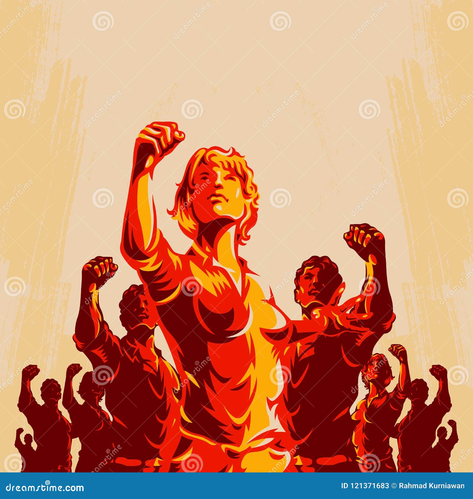 crowd protest revolution poster propaganda background