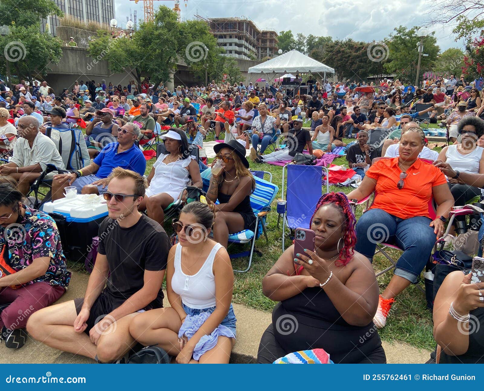 People Enjoying Music at the Rosslyn Virginia Jazz Festival Editorial