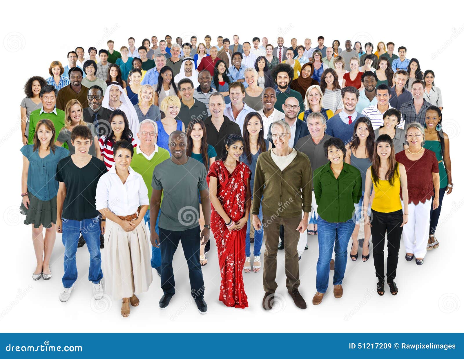 crowed of diversity people friendship happiness concept