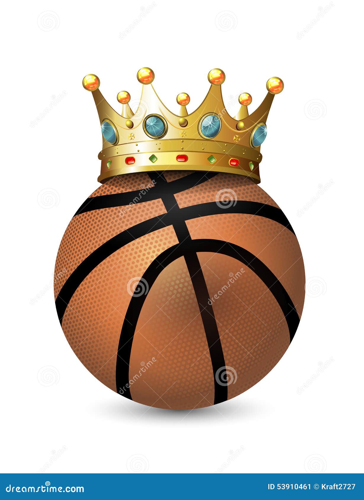 Crown on the Basketball Balls Stock Illustration Illustration of