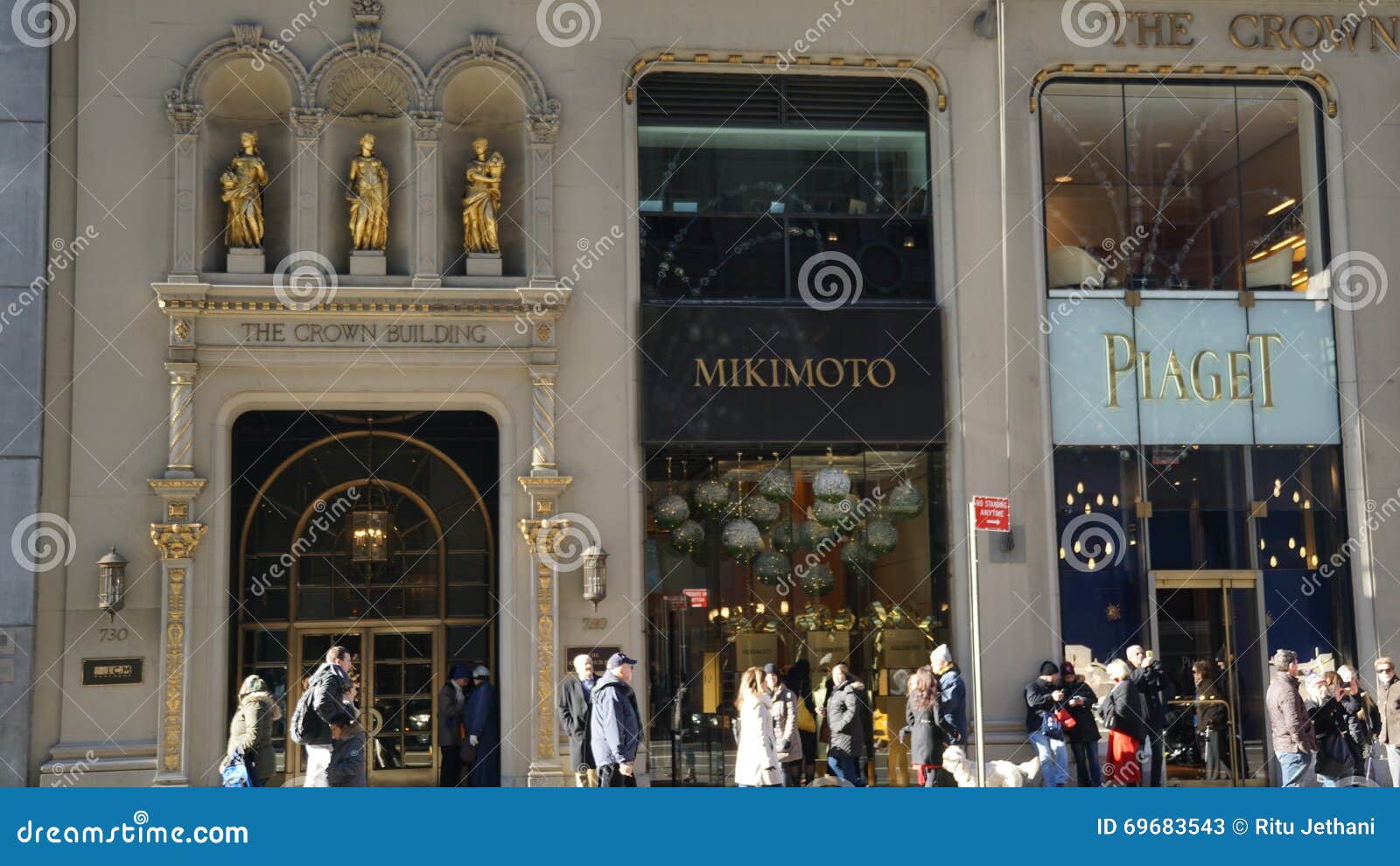 The Crown Building, Fifth Avenue, New York, NY Stock Image - Image of ...