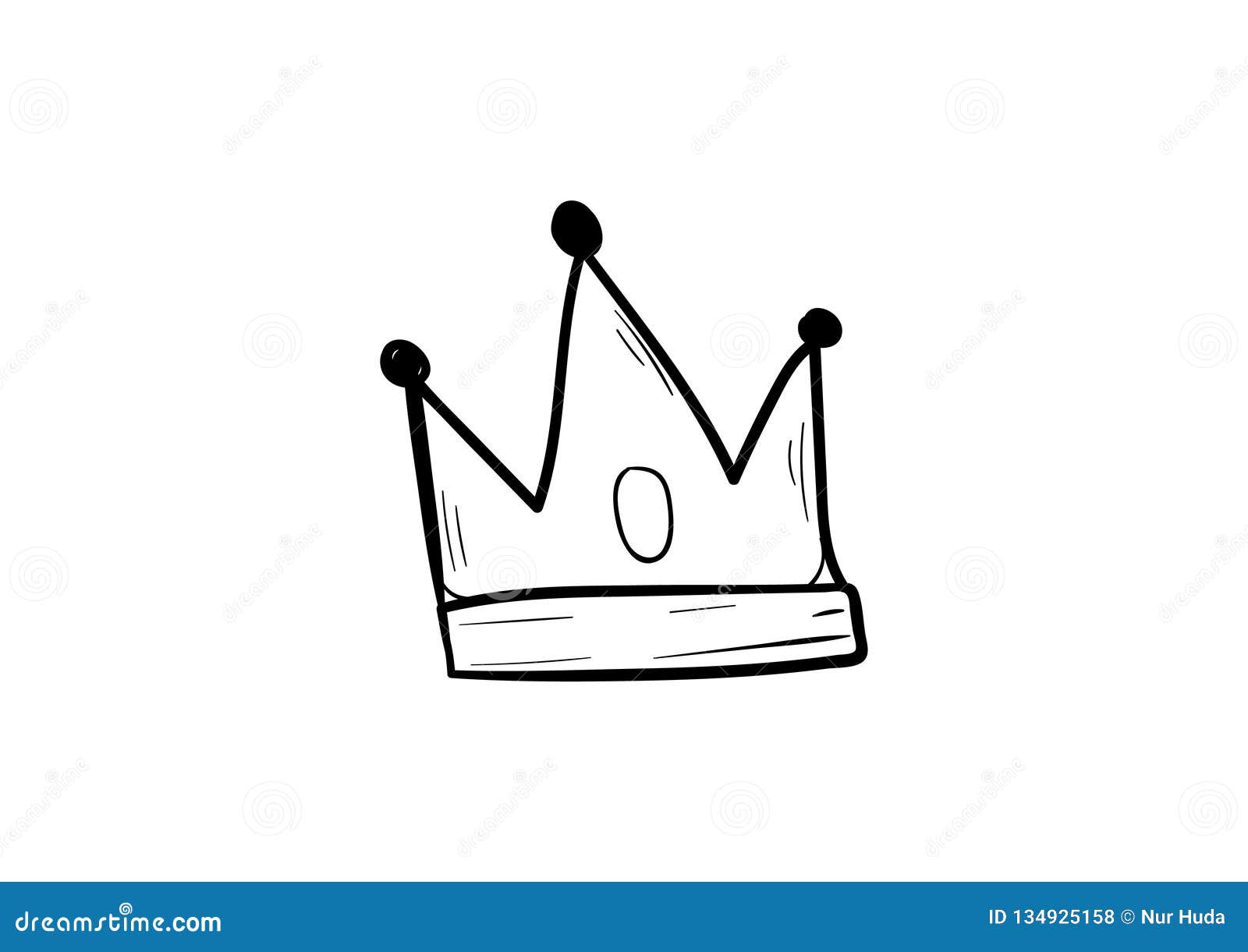 Crown Doodle a Hand Drawn Vector Doodle Illustration of a Shiny Crown ...