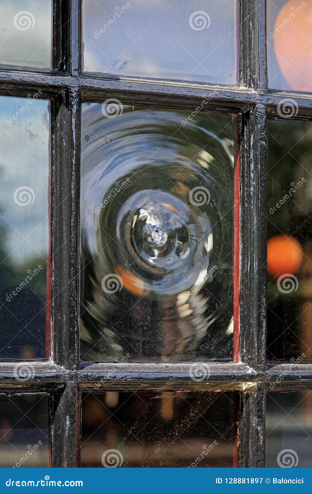 Crown Glass Window stock image. Image of bullseye, ripples 128881897