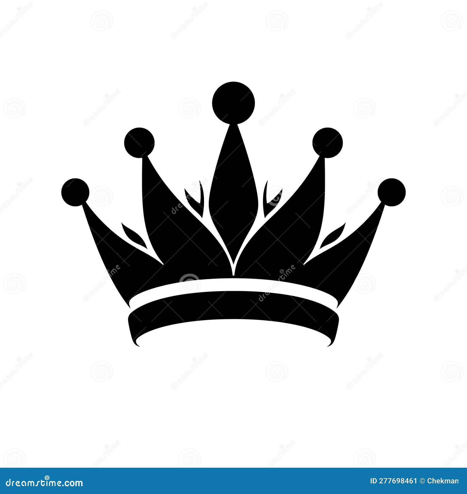 Crown Icon. Black King Crown Symbol Stock Vector Illustration of classic, queen 277698461