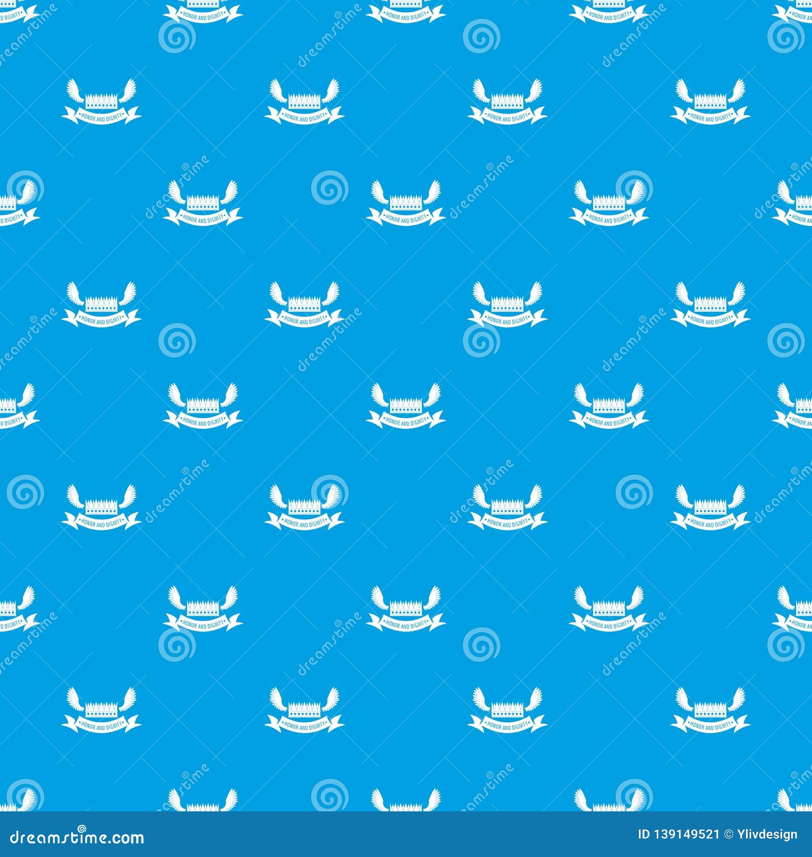 Download Crown King Pattern Vector Seamless Blue Stock Vector ...