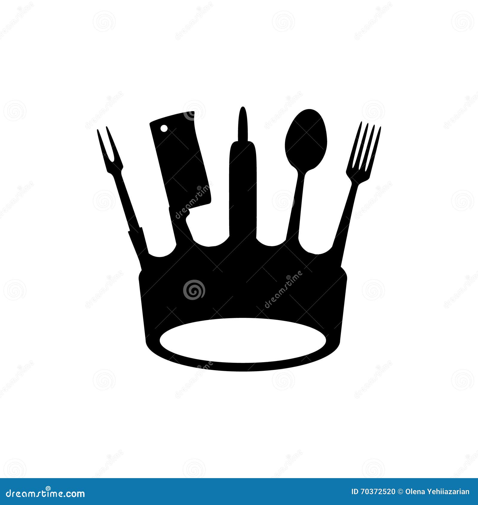 crown  kitchen utensils stock vector illustration