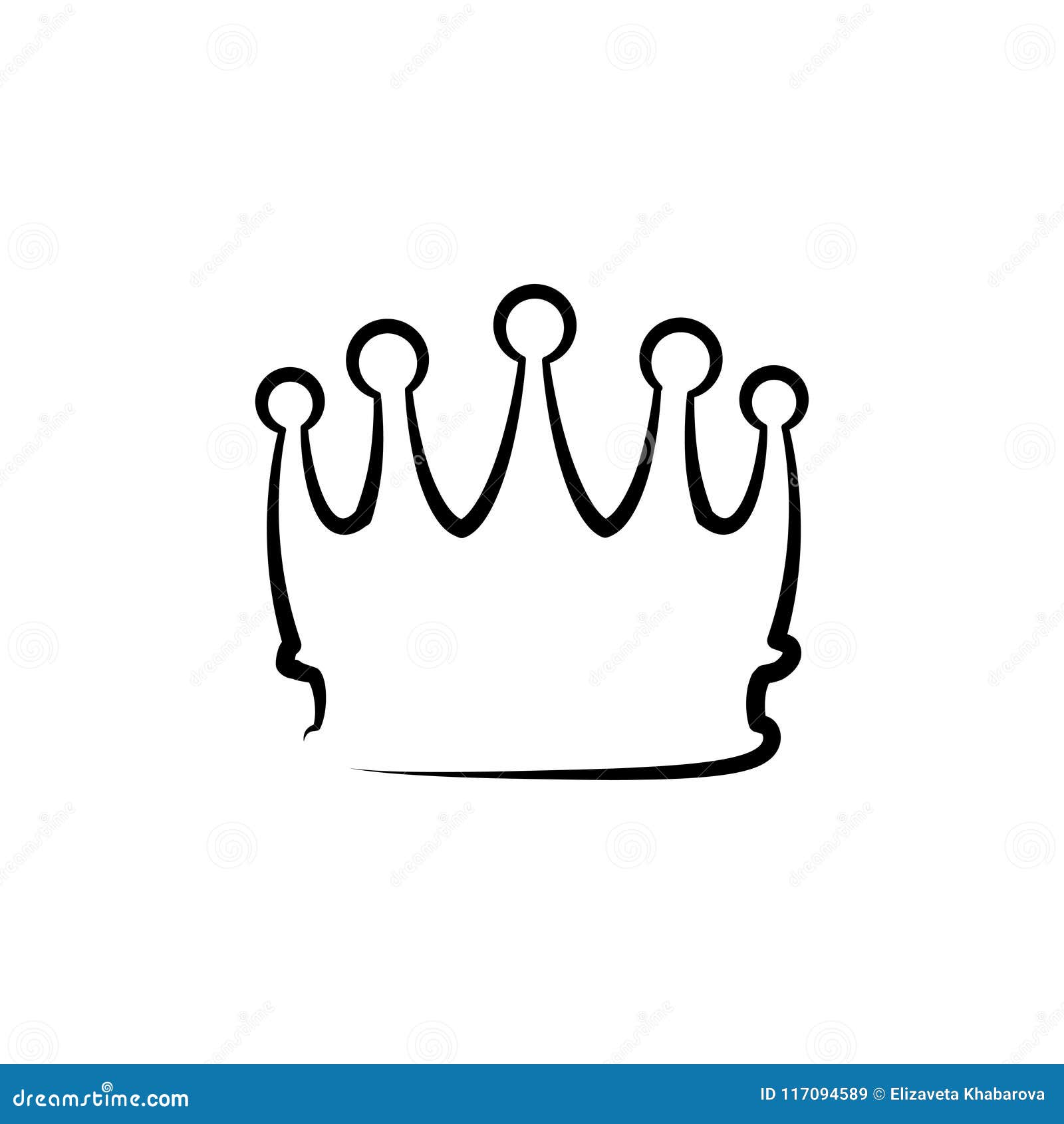Crown Line Icon. Royal Badge. King, Queen Symbol. Vector. Stock Vector ...