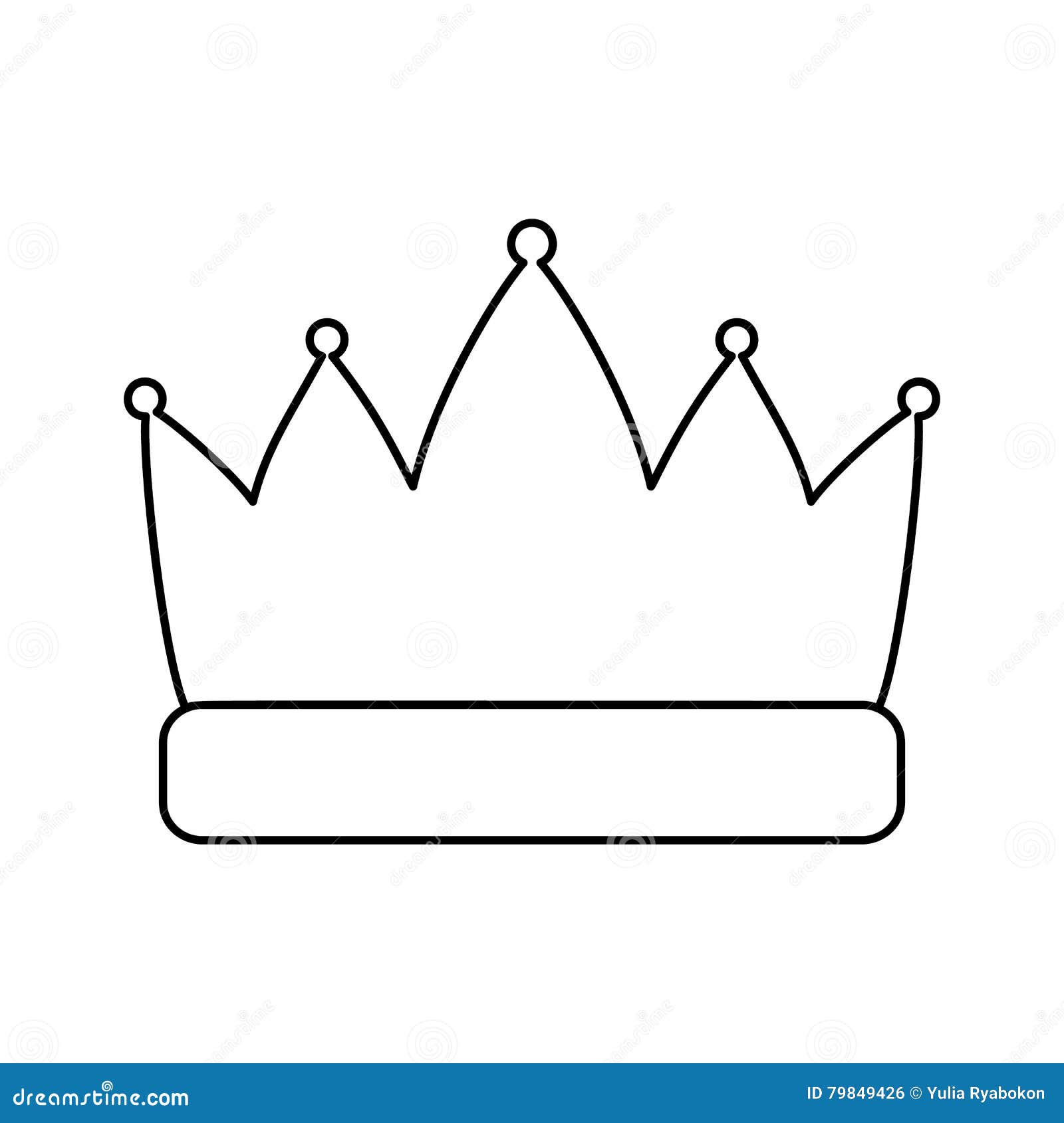 Crown line icon stock vector. Illustration of competition 79849426