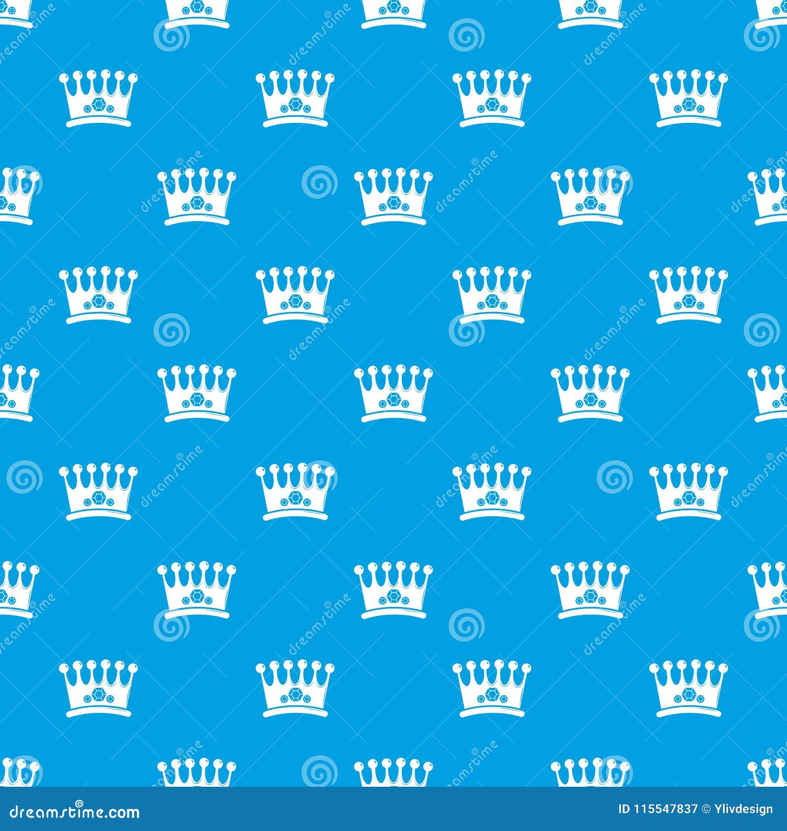 Download Crown Pattern Vector Seamless Blue Stock Vector ...