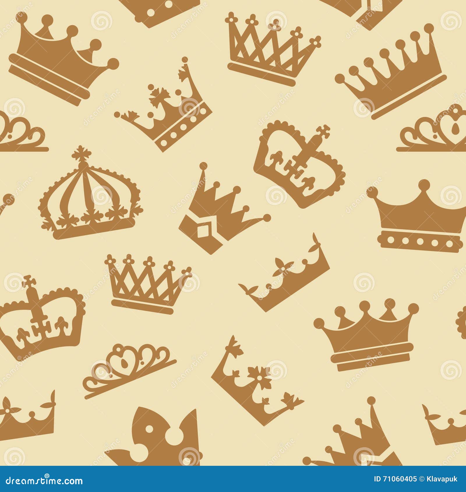 Download Crown Seamless Pattern. Vector Illustration Stock Vector ...