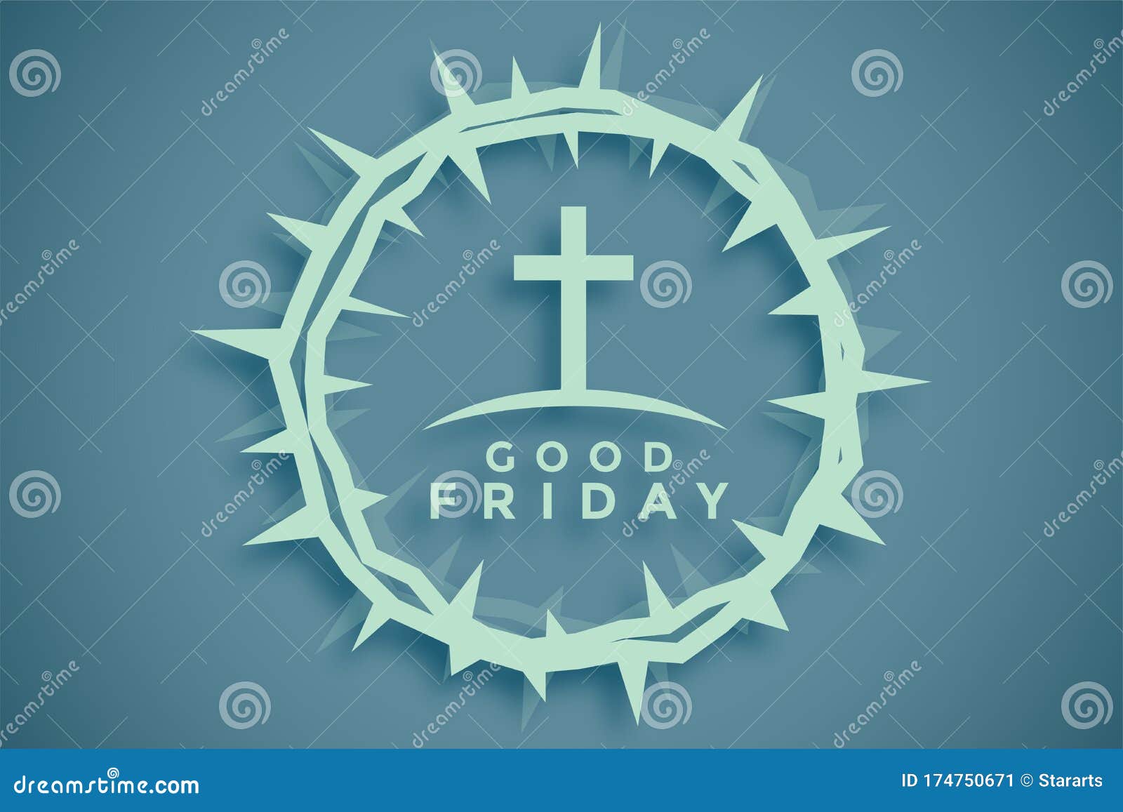 Crown of Thorns with Cross Good Friday Background Stock Vector -  Illustration of christ, celebration: 174750671