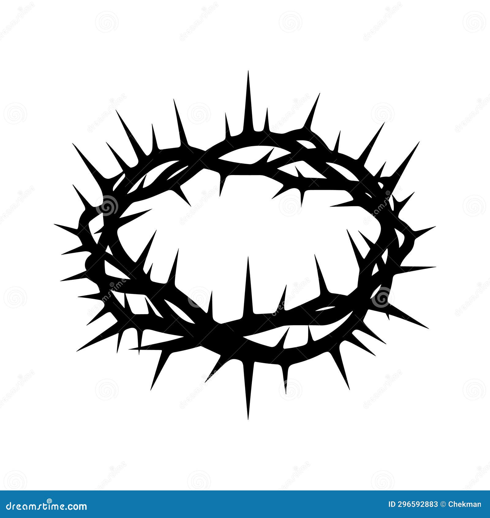 Crown of Thorns Icon. Black Silhouette of a Religious Symbol of ...