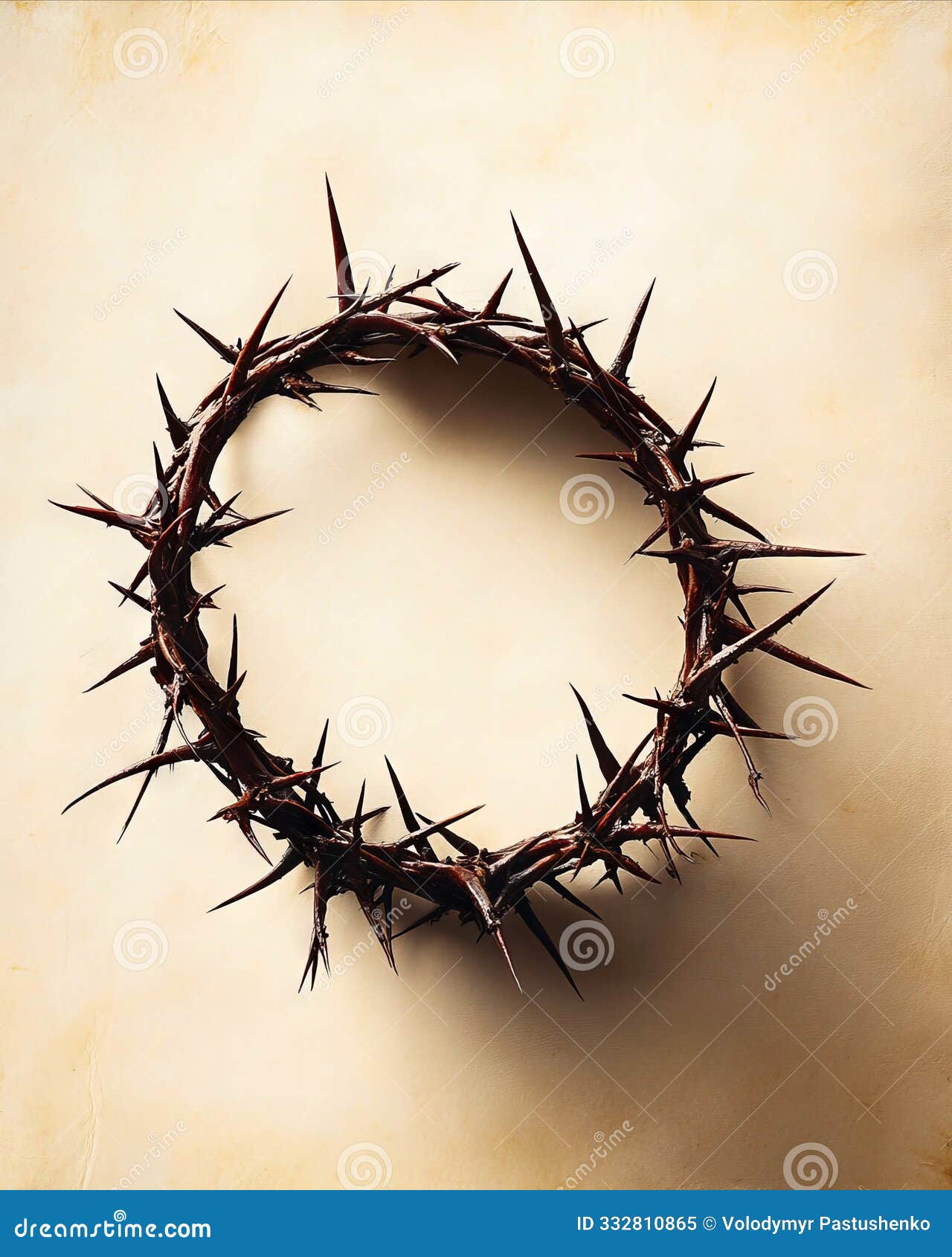 A Crown of Thorns on a Piece of Paper Stock Image - Image of protruding, arranged: 332810865