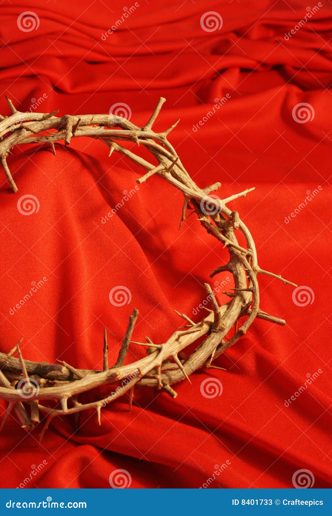 Crown of Thorns with Red Background Stock Image - Image of hope ...