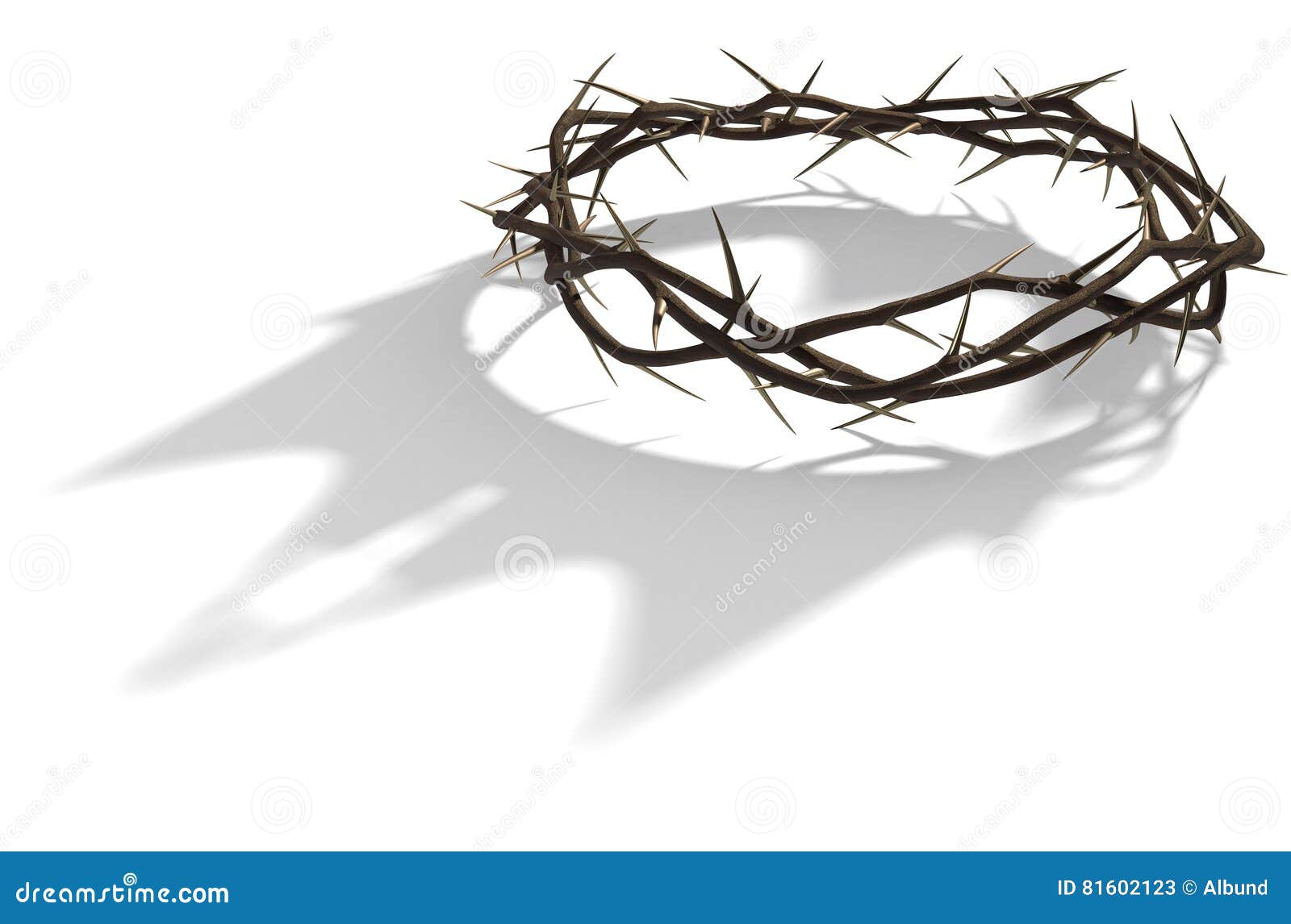 crown of thorns with royal shadow