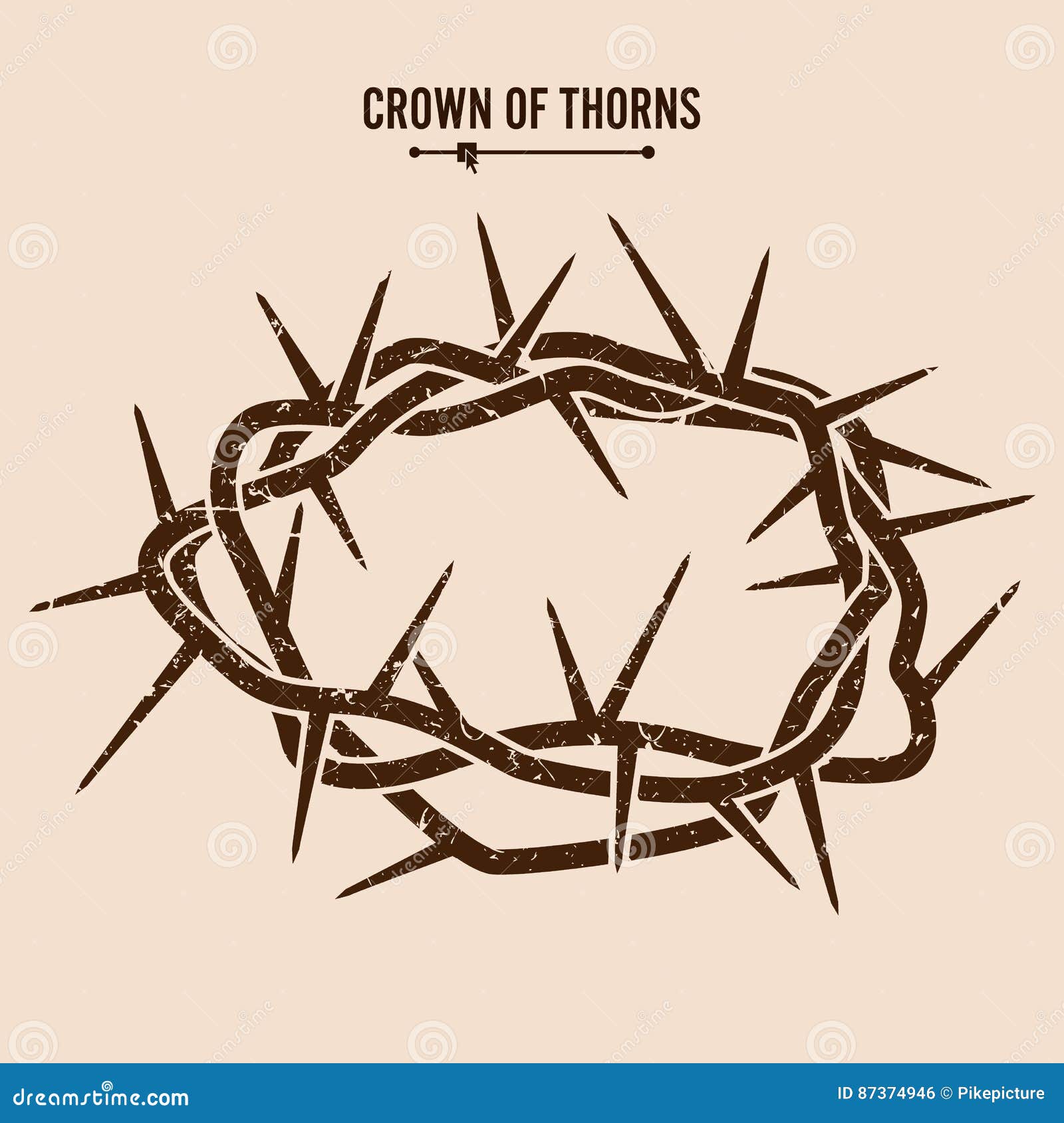 Silhouette Of Crown Of Thorns Jesus Christ Wreath Of Thorns Easter