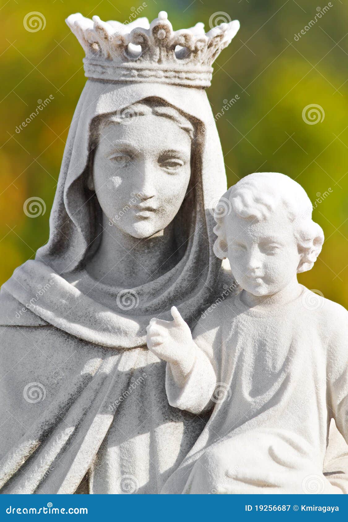 Crowned Statue of the Virgin Mary Stock Image Image of christianity