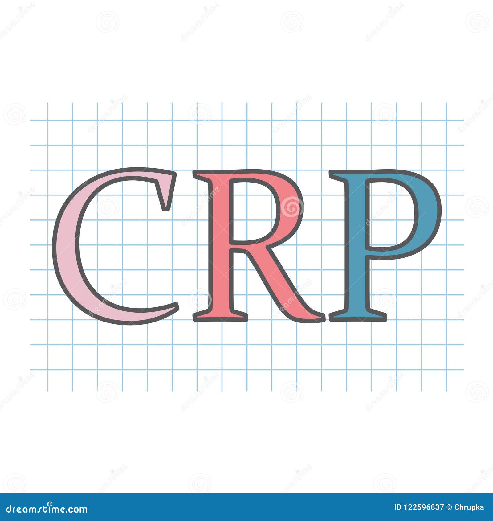 CRP C-reactive Protein Written on Checkered Paper Sheet Stock Vector - Illustration of checkered, hospital: 122596837