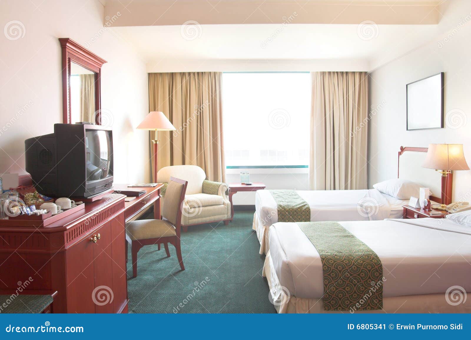 Crt tv in the hotel room stock image. Image of hotel, hospitality 6805341